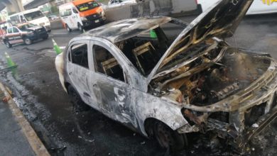 Un automóvil se incendio en Periférico