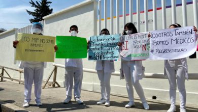 Protesta de médicos residentes