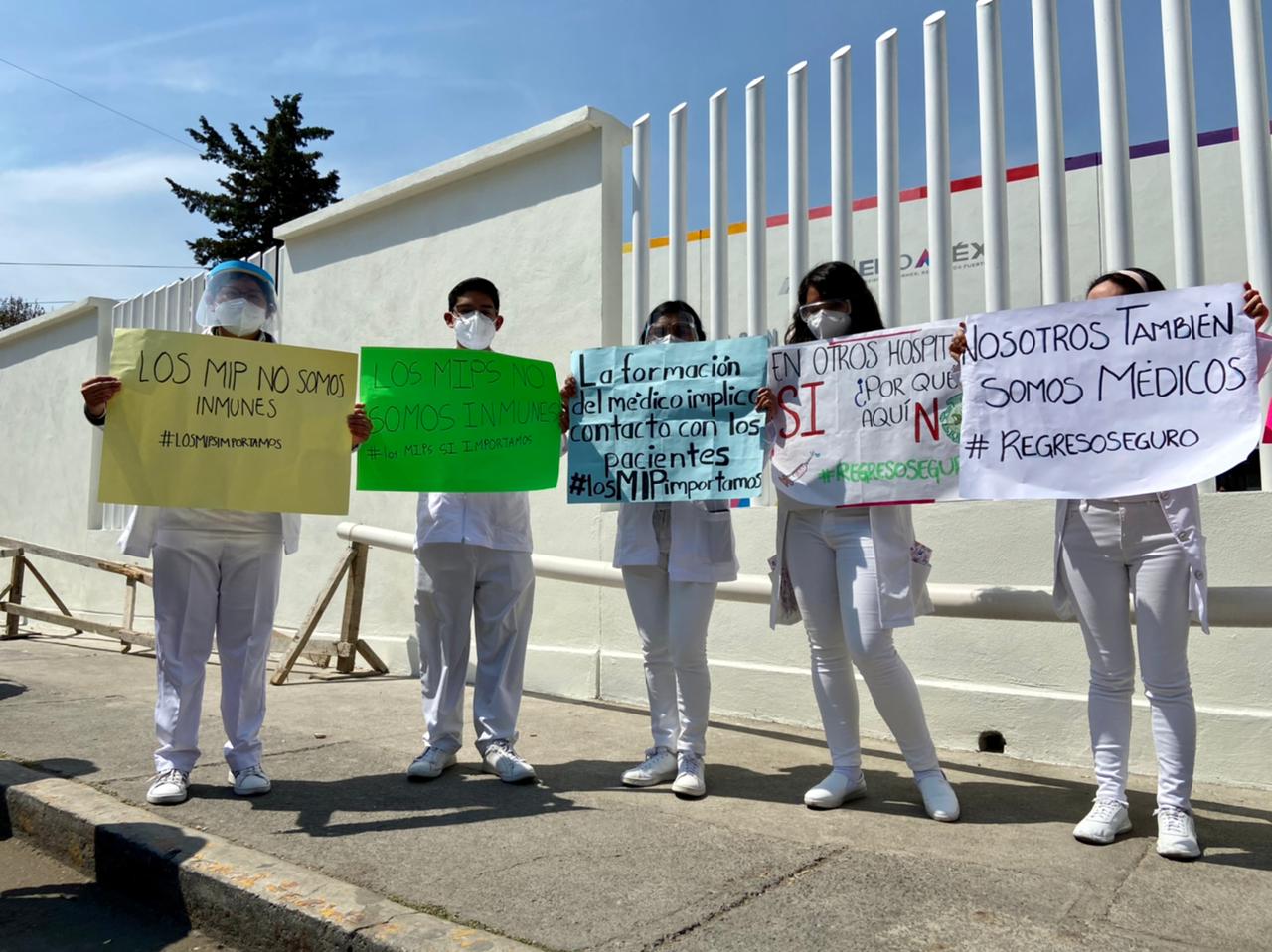 Protesta de médicos residentes