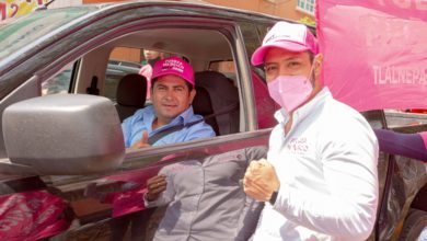 Gerardo Islas, dirigente nacional del partido, acompañó a Uribe en su gira de trabajo
