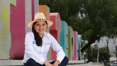 La candidata del PRD a la diputación local, Viridiana Fuentes