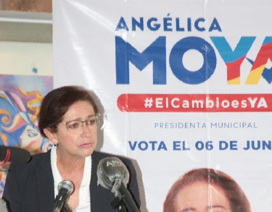 La candidata Angélica Moya por la presidencia de Naucalpan