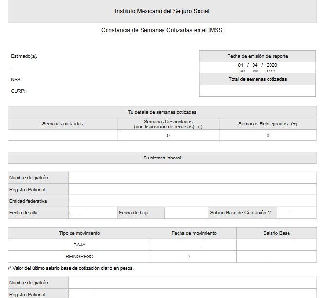 Cuántas Semanas Has Cotizado En El Imss La Jornada Estado De México 7642