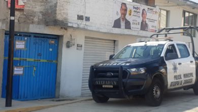 Patrulla de la policía municipal resguarda el inmueble ubicado en la colonia Lomas de San Miguel