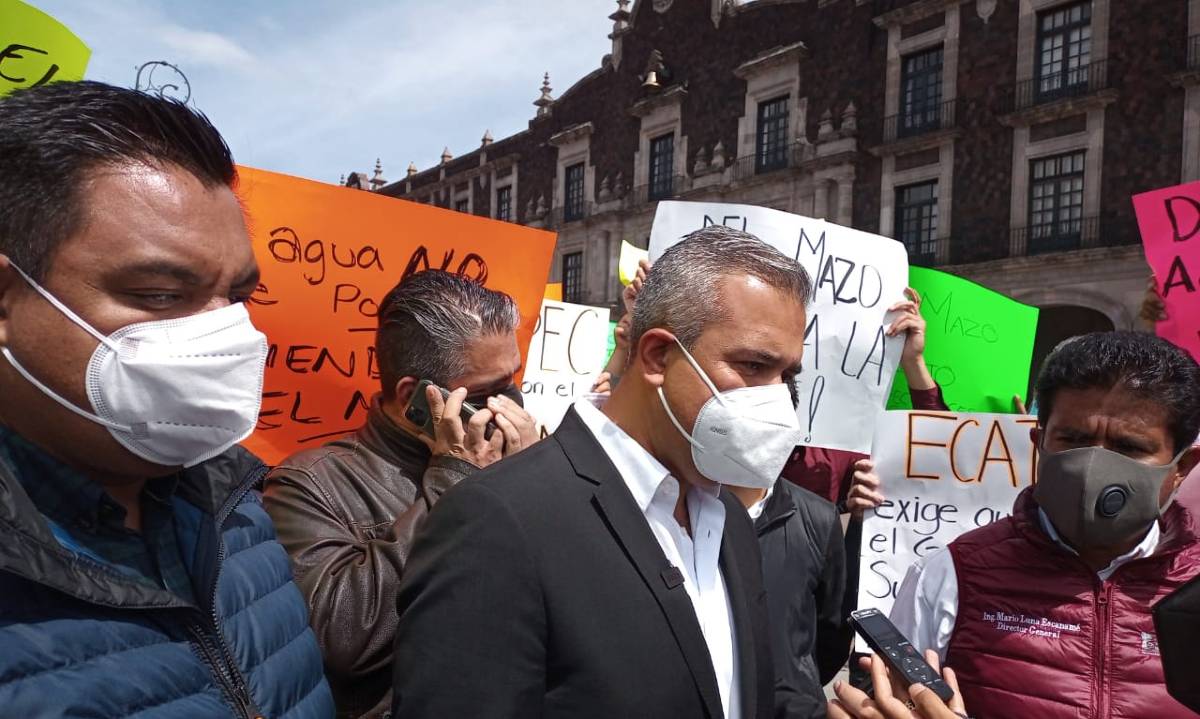 manifestación de alcalde de Ecatepec