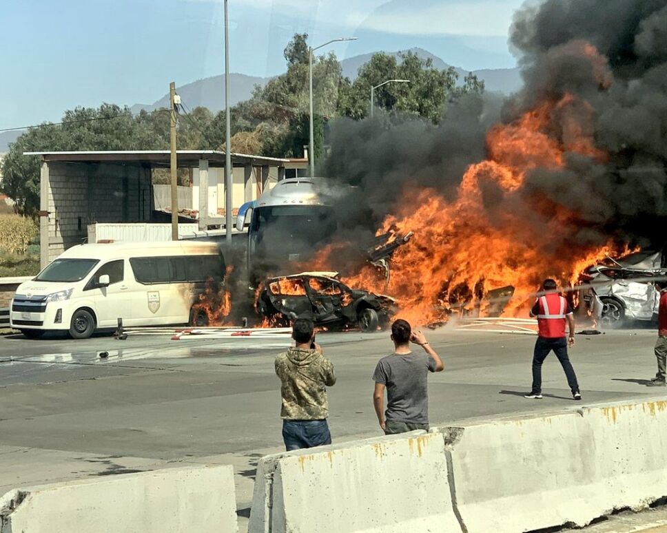 fuerte accidente en la México-Puebla