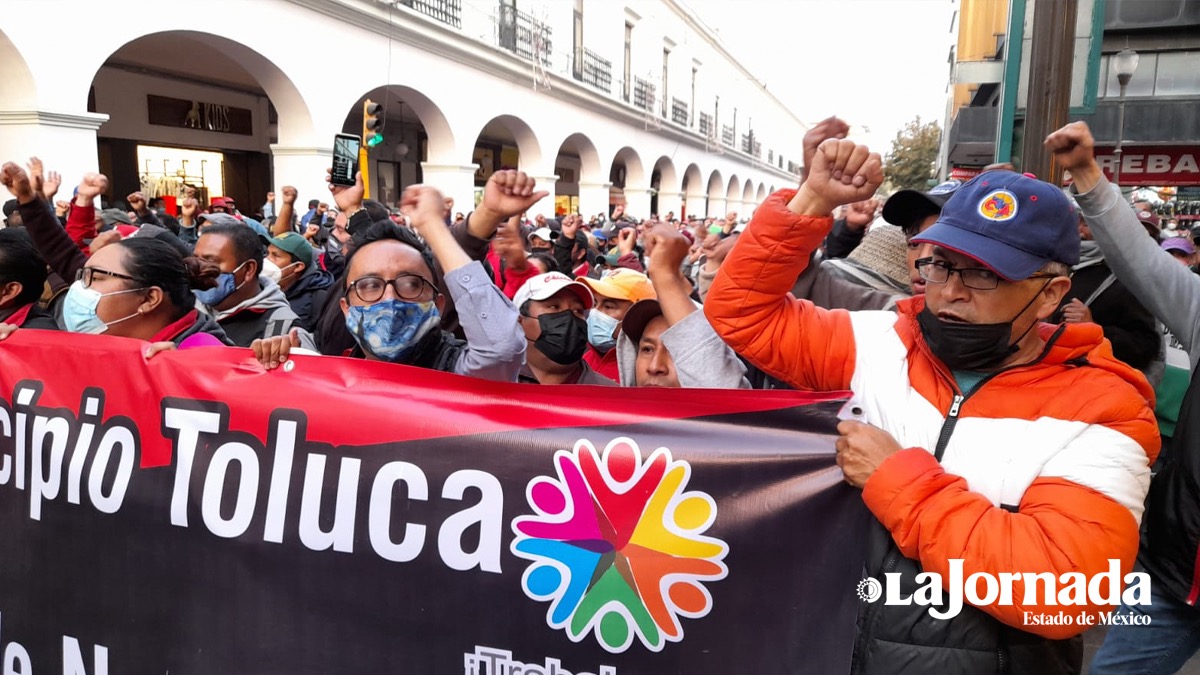 trabajadores del ayuntamiento en Toluca