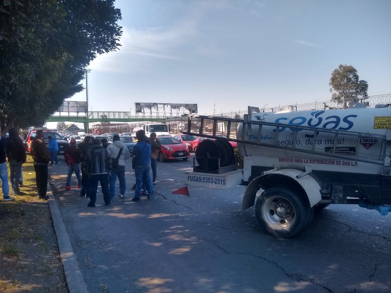 Protesta de gaseros en Ecatepec