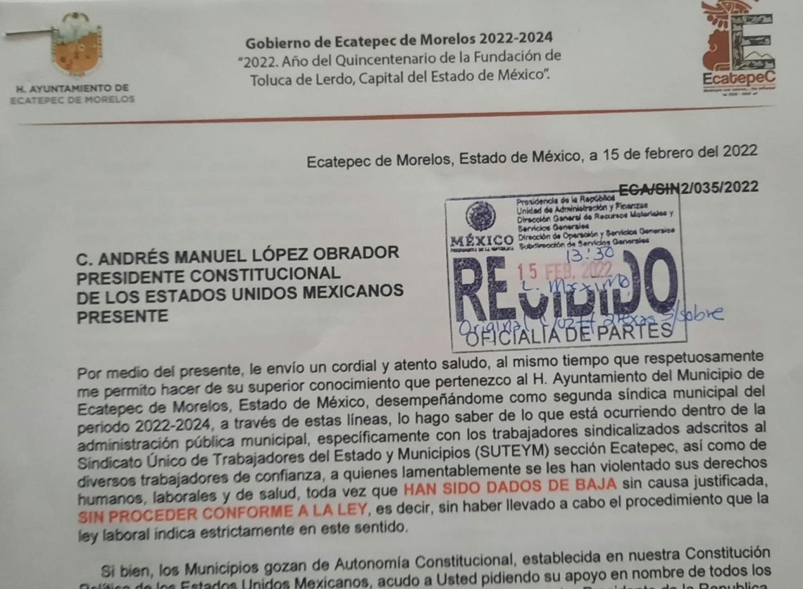 despidos en gobierno de Ecatepec 
