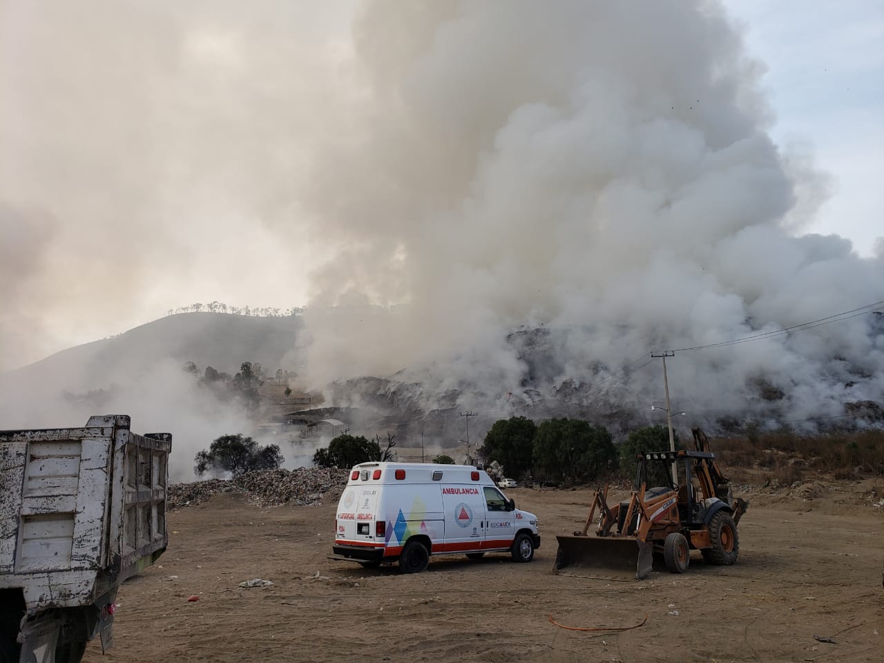 incendio en tiradero de Chimalhuacán