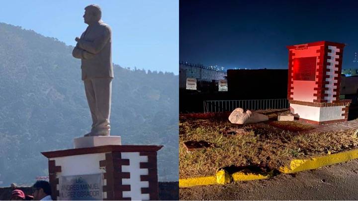 Estatua de AMLO en Atlacomulco es desincorporada del ayuntamiento