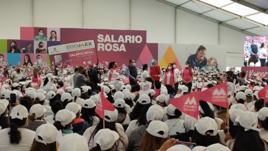 Entrega del Salario Rosa a más de medio millón de mujeres del Estado de México. Foto: La Jornada Nacional