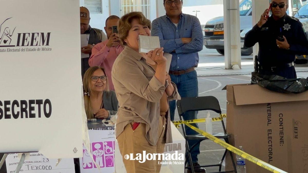Delfina Gomez vota en Texcoco 2023 La Jornada