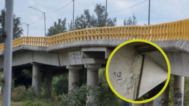 Foto del puente 2 de Periférico Oriente, que se mantiene cerrado desde el sismo de 2017.