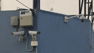 Foto de cámaras de vigilancia, como las instaladas en las primarias de Tlalnepantla.