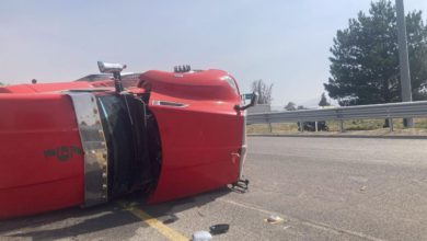 El accidente que ocurrió a la altura de la autopista México-Puebla, a la altura de Chimalhuacán, provocó afectaciones en el área. Foto: Captura