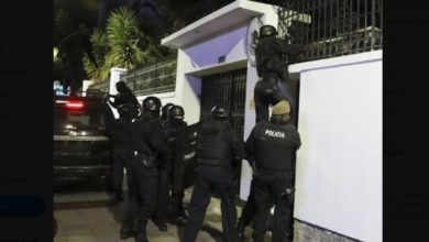 "No existe ninguna justificación para que las fuerzas de seguridad de Ecuador hayan irrumpido en la embajada de México en ese país, ni agredir físicamente al personal diplomático y agraviar su dignidad", sostuvo Alicia Bárcena