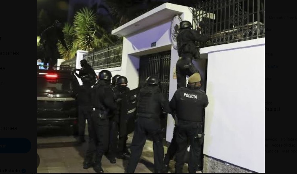 "No existe ninguna justificación para que las fuerzas de seguridad de Ecuador hayan irrumpido en la embajada de México en ese país, ni agredir físicamente al personal diplomático y agraviar su dignidad", sostuvo Alicia Bárcena